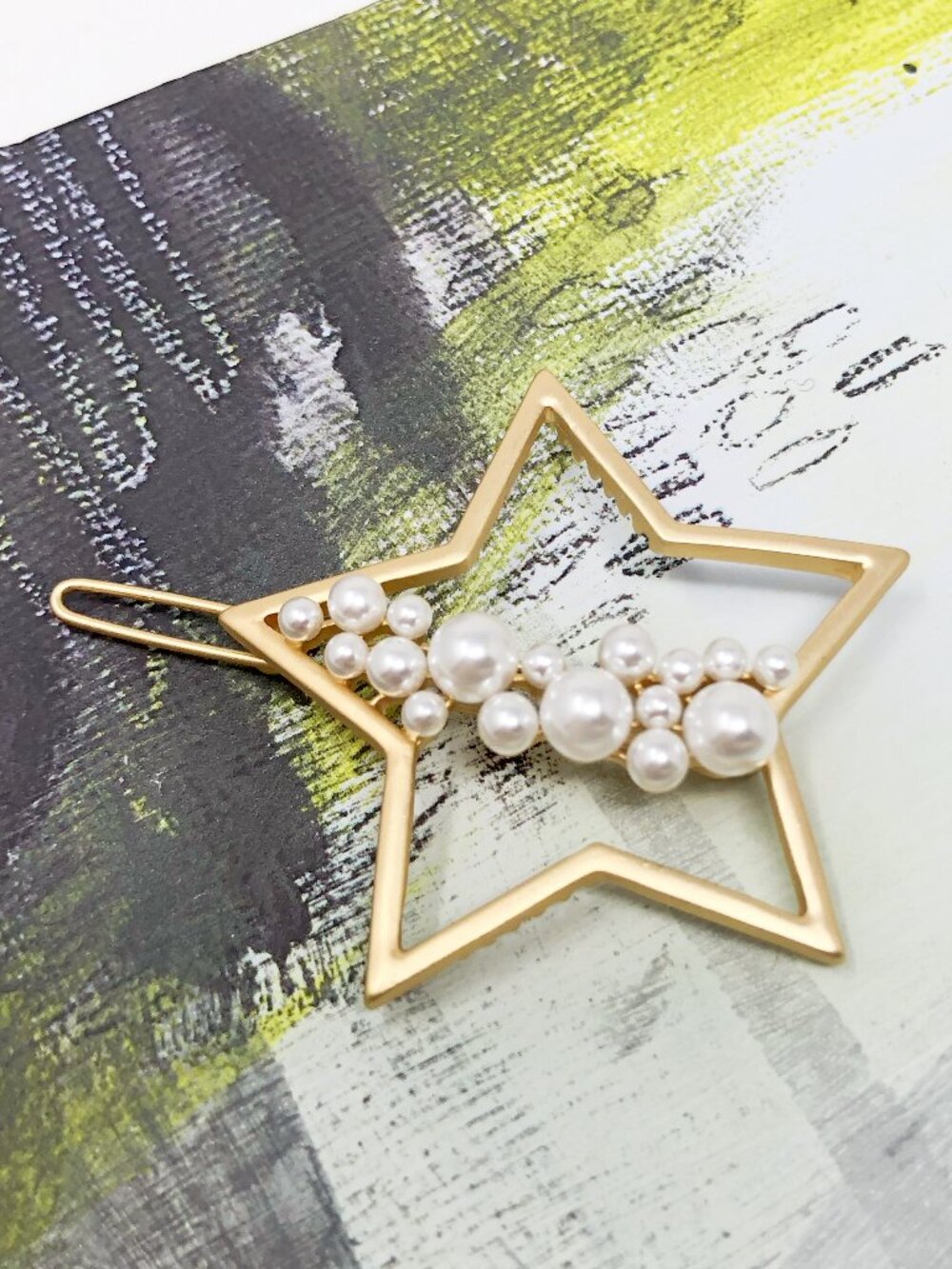 Pearl Star Hair Clip